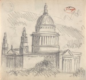 Mogelijk Sint-Paulus, Londen door George Romney
